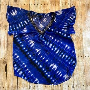 Express Sheer Short Sleeved Top